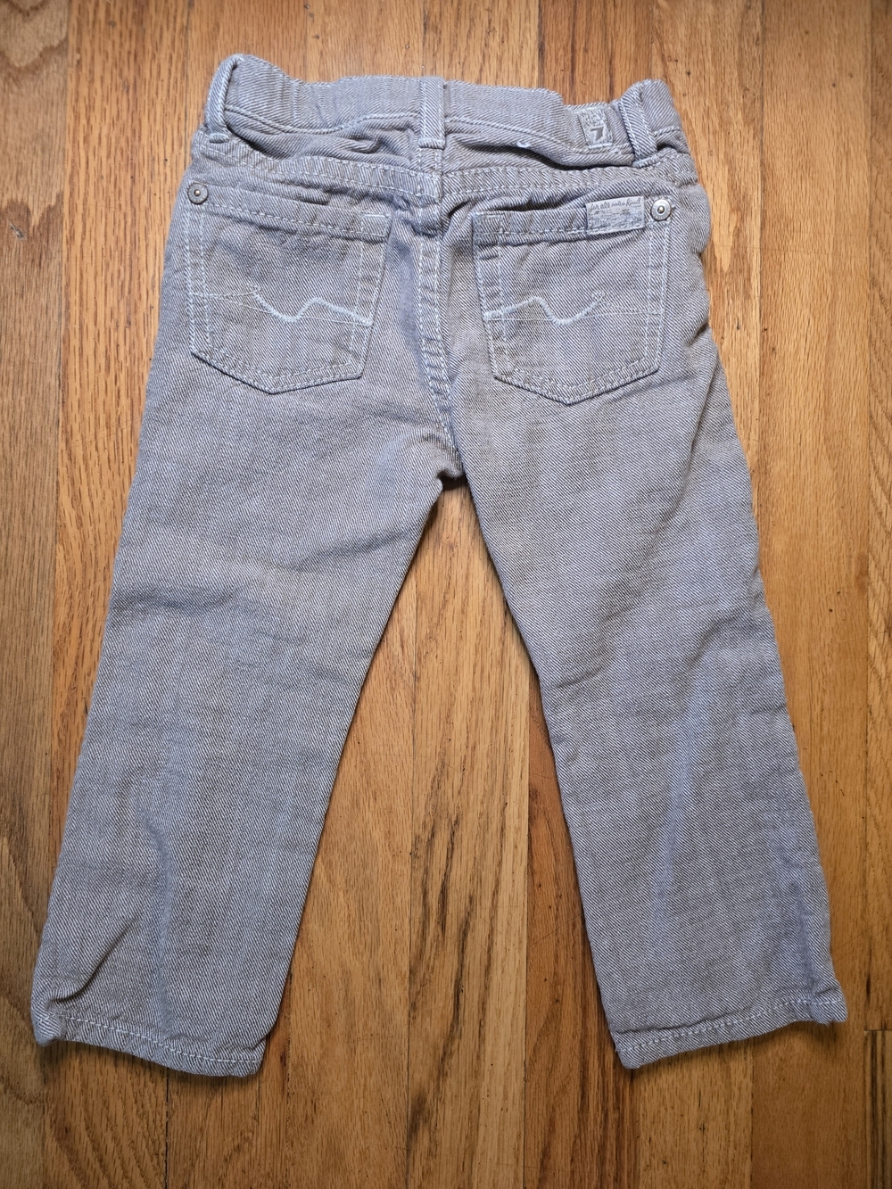 7 For All Mankind Kids Gray Straight Jeans Size 24 Months Premium Denim